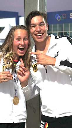 Zwei Mal GOLD für Johanna Schikora über 400 und 1500 Meter FS und SILBER über 800 Meter FS. Sowie zwei Deutsche Jugendrekorde von Luis Büttner über 50 und 100 Meter FS. / Foto: VDST